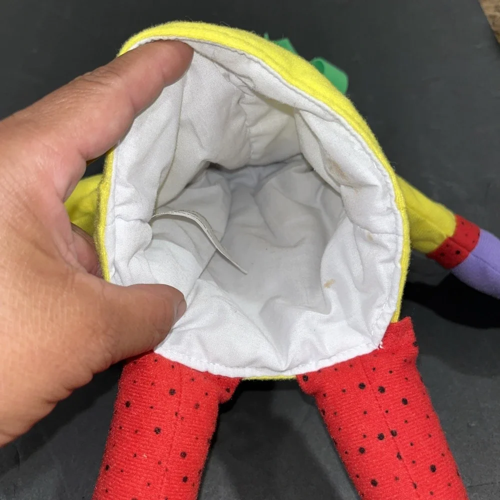 Vintage The Letter People Hand Puppet Plush Mr. H Happy Hair Abrams Learning